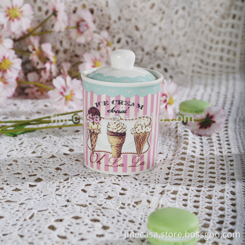 180CC Fine New Bone China Elegant Ceramic Canister set
